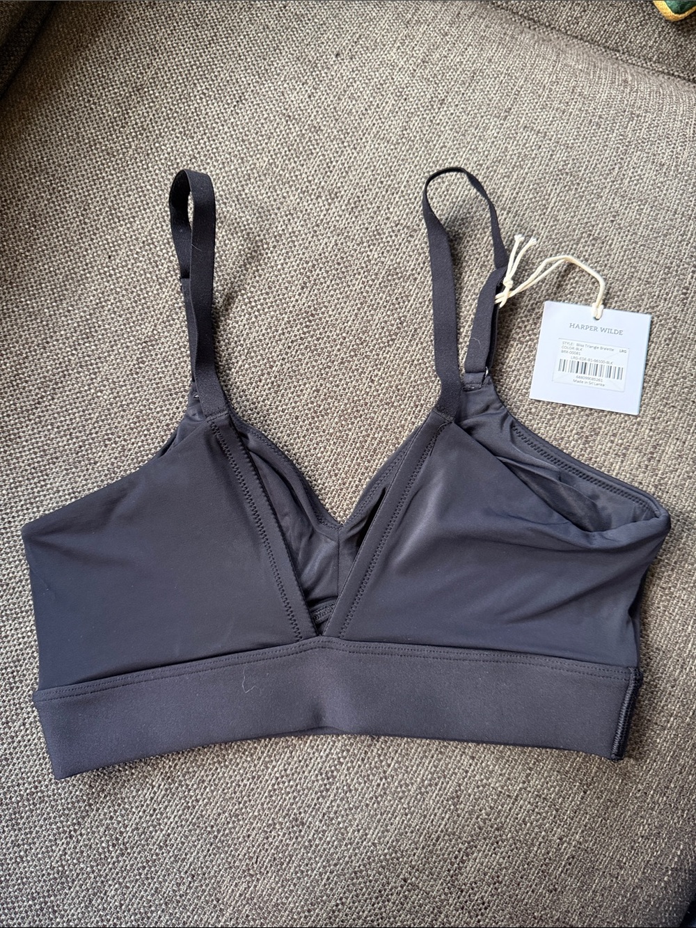 Harper Wilde Bliss Triangle Bralette,NWT, Large, Black - Picture 2 of 3